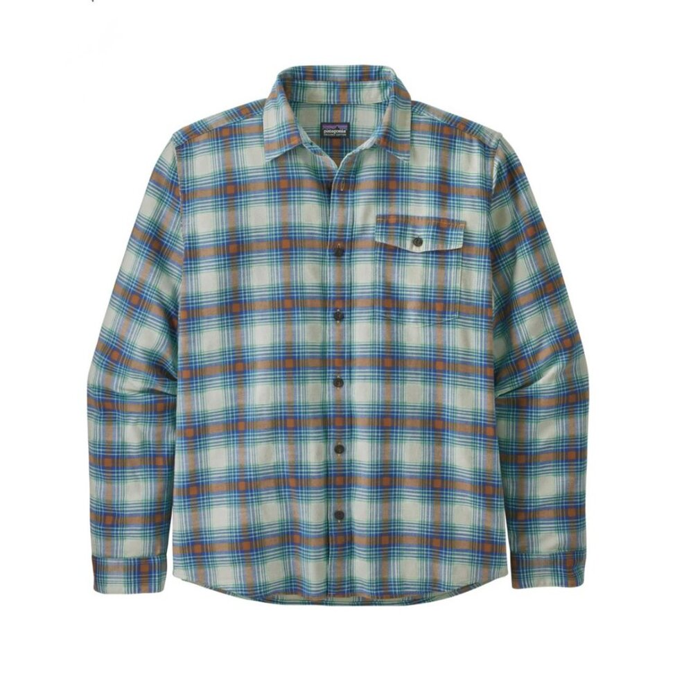 Patagonia Mens Lightweight Fjord Flannel Shirt Grange: Bayou Blue